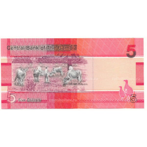Банкнота 5 даласи (Гамбия, 2023 года). Арт БИн-0147