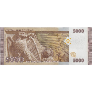 Банкнота 5000 фунтов (Сирия, 2021 года). Арт БС-5000