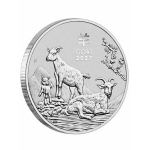 1 доллар Год Козы. Серебро. (Австралия, 2027 года)